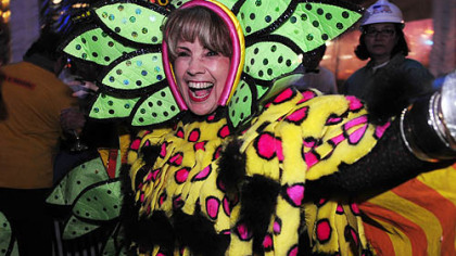 Lana Neumeyer is a South American flower at the Madcap Masquerade.