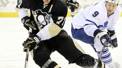 Evgeni Malkin's hard work paid off in the form of four assists last night in the Penguins' 4-1 victory against Toronto.