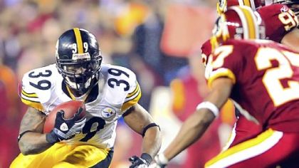 Willie Parker will be wearing a protective brace on his shoulder Sunday against San Diego.