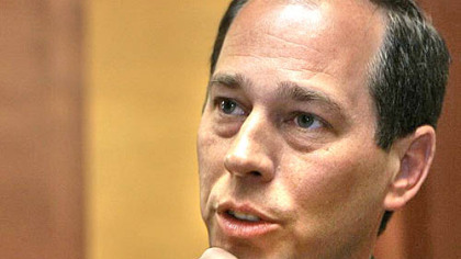 Sen. Joe Scarnati, R-Jefferson, the Senate's President Pro Tempore talks with reporters in Harrisburg in this 2006 file photo.
