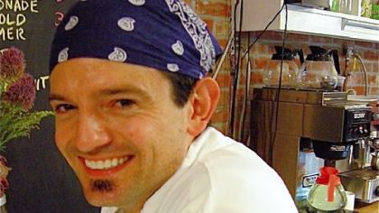 Chris Jackson, formerly of Six Penn Kitchen, at his new Brooklyn cafe, Ted and Honey. Ted is Jackson's childhood nickname and Honey refers to his sister, Michelle.