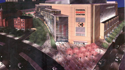 An artist's rendering of the new Consol Energy Center.